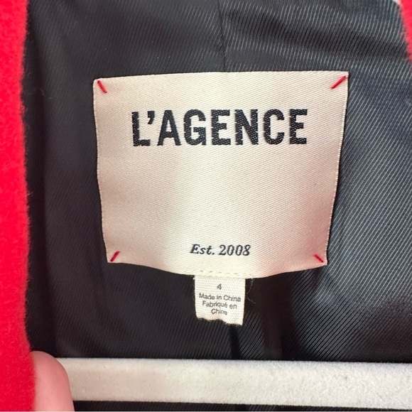 LAGENCE ATHENS CROPPED PEACOAT IN LAVA RED SZ US 4 - Picture 4 of 8
